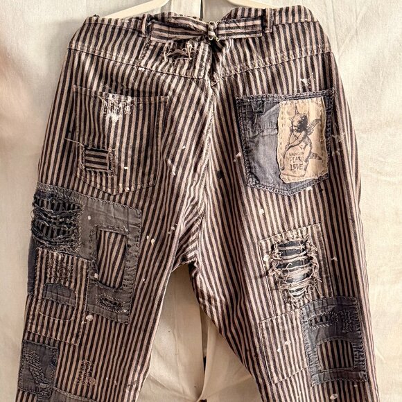 Magnolia Pearl Yarn Dyed Patchwork Striped Miners - Picture 10 of 16